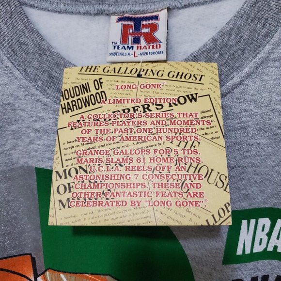 NOS Vintage 90s Adult Sz L Long Gone Series Boston Celtics Champ Sweatshirt RARE - Picture 15 of 15